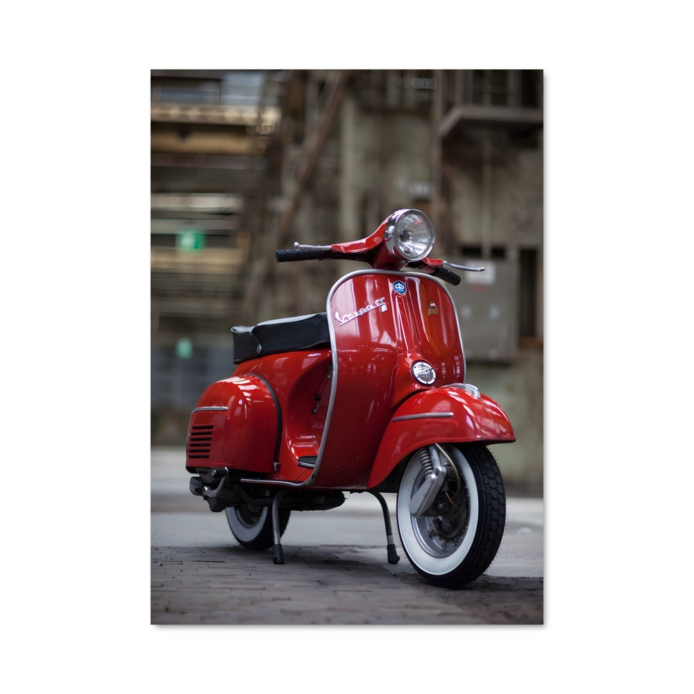 Poster Vespa Rouge Passion