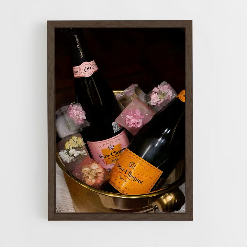 ap-veuve clicquot-8 cadre Bois foncé