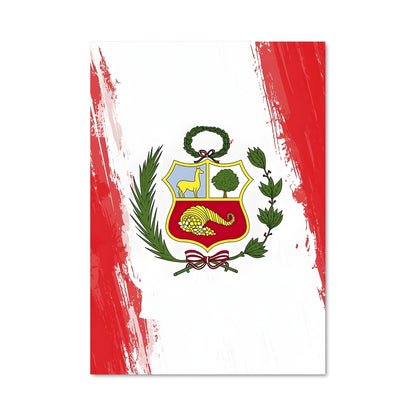 Poster Drapeau du Pérou