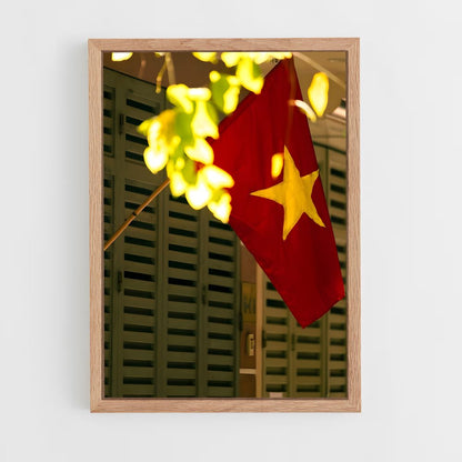 ap-vietnam flag-4 cadre Bois clair