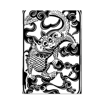 Poster Dragon Noir et Blanc