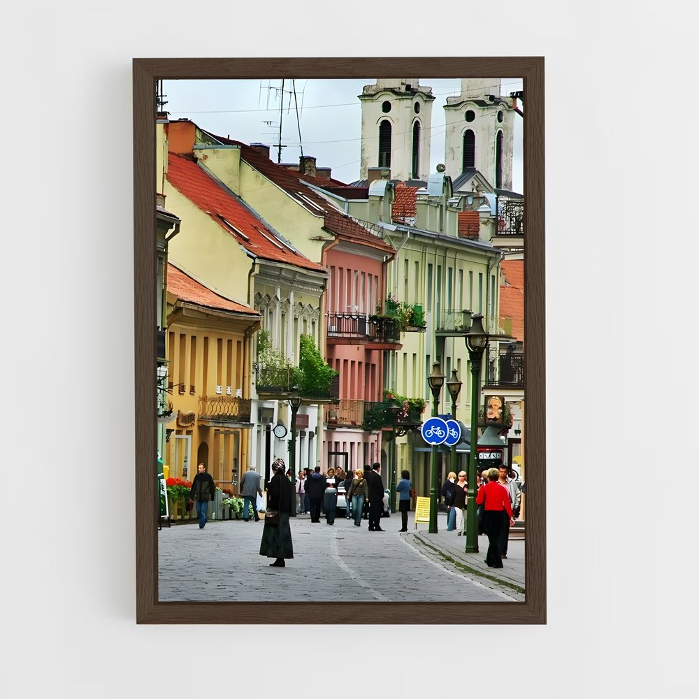 ap-vilnius old town-3 cadre Bois foncé