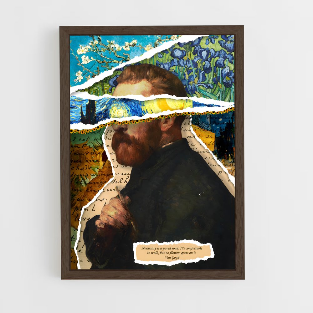 ap-vincent van gogh-4 cadre Bois foncé