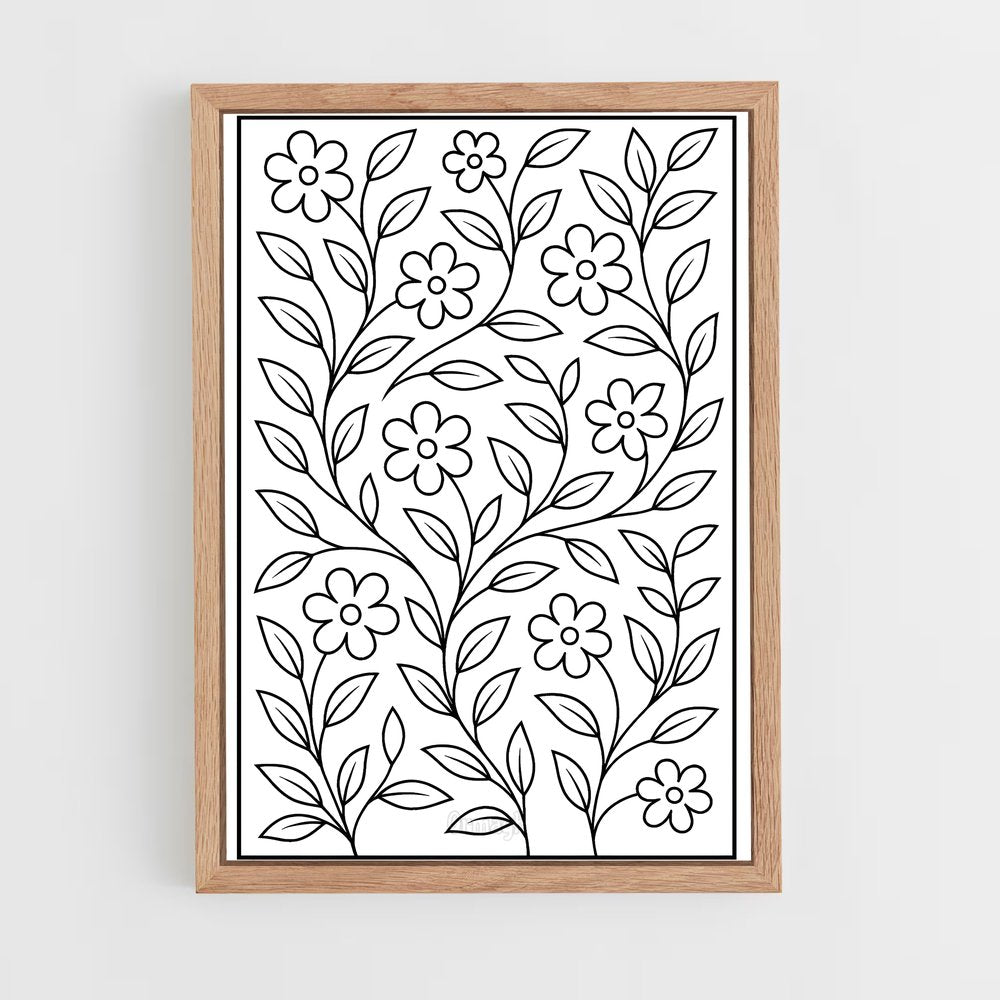 ap-vine patterns-5 cadre Bois clair