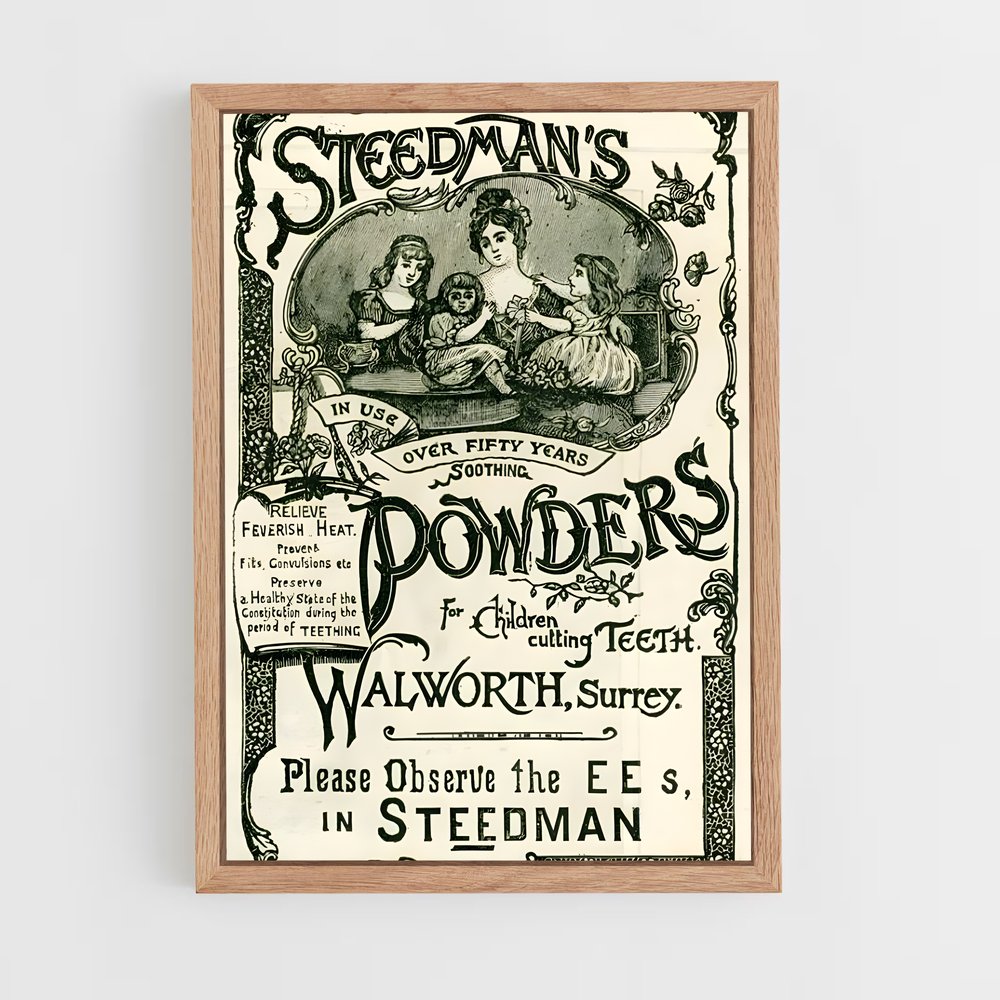 ap-vintage advertising-4 cadre Bois clair