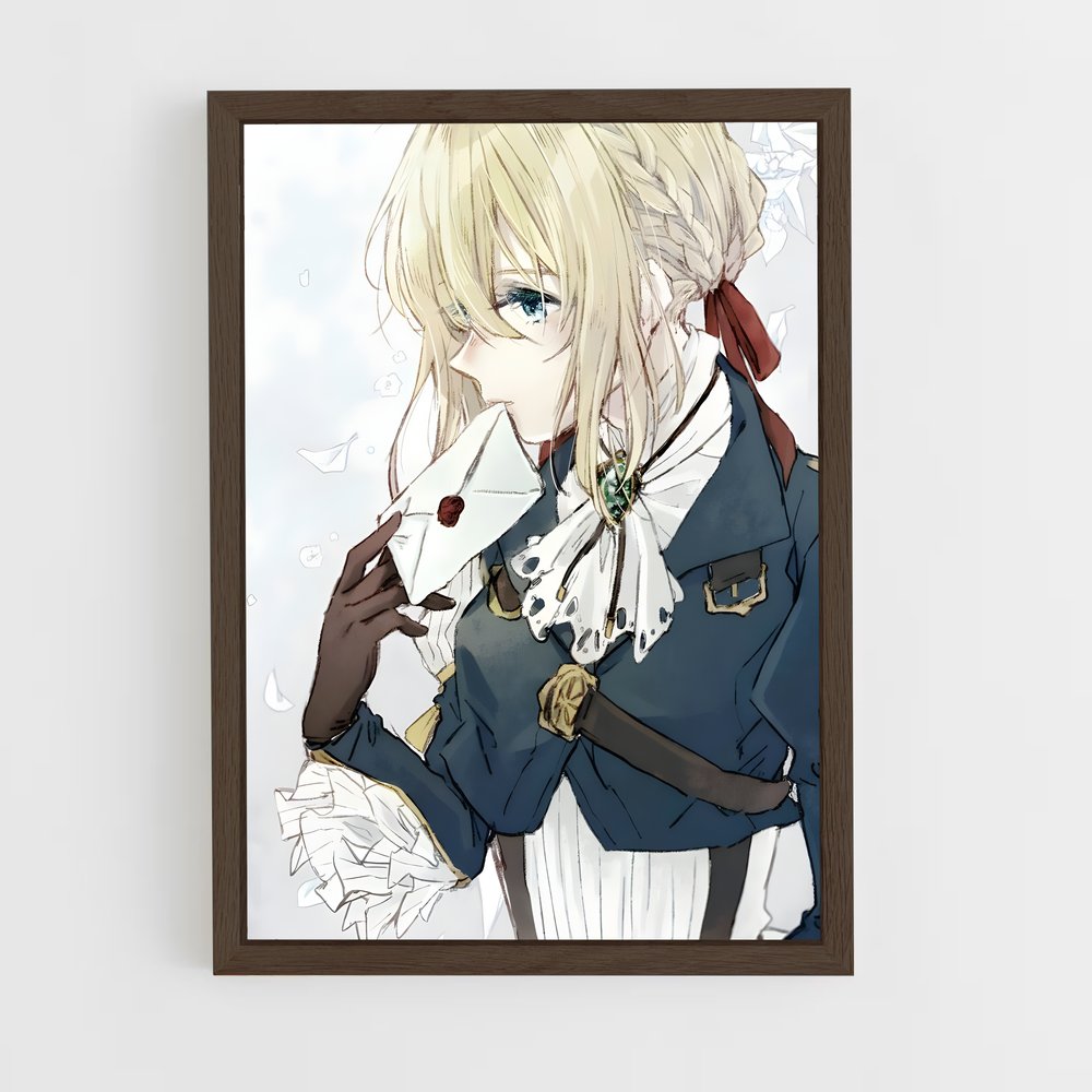 ap-violet evergarden*-10 cadre Bois foncé