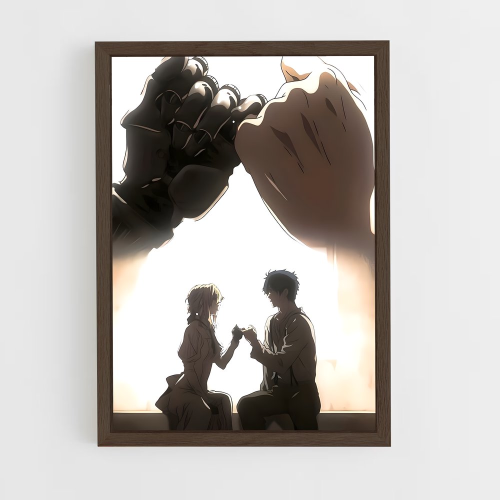 ap-violet evergarden*-4 cadre Bois foncé