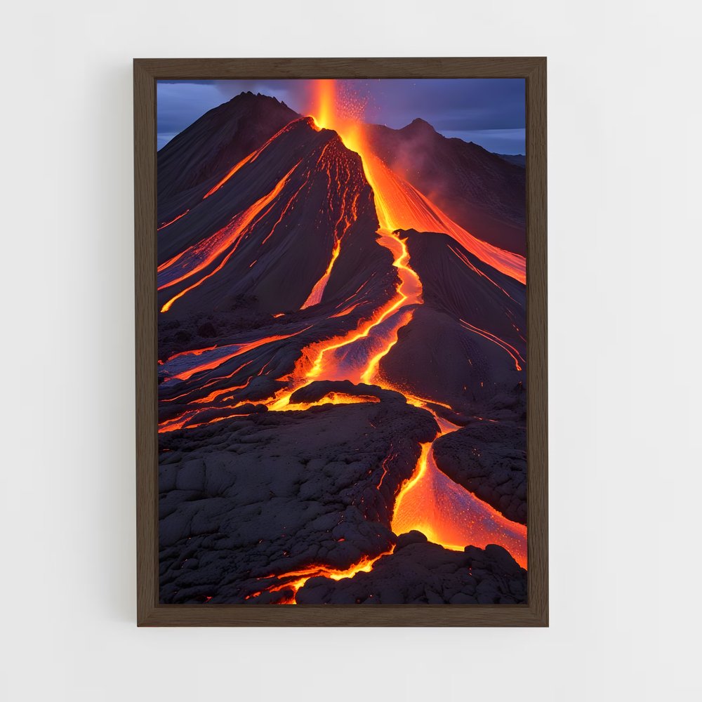 ap-volcanic rock-9 cadre Bois foncé