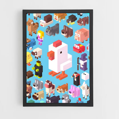ap-voxel art-4 cadre Noir