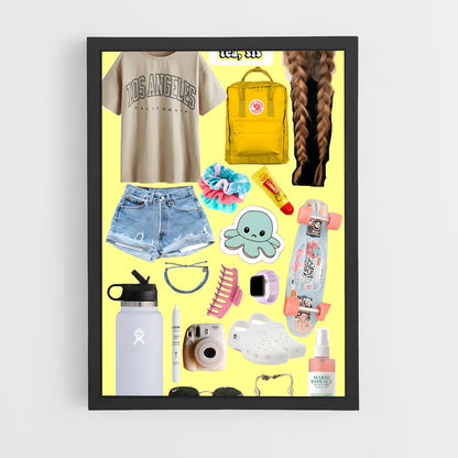ap-vsco girl-8 cadre Noir
