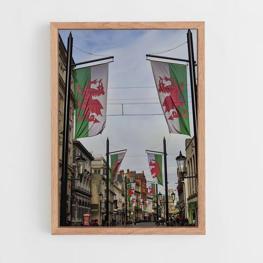 ap-wales flag-1 cadre Bois clair