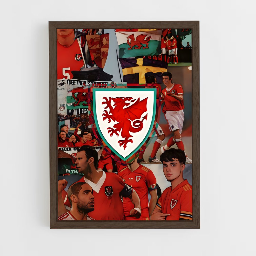 ap-wales national football team-3 cadre Bois foncé