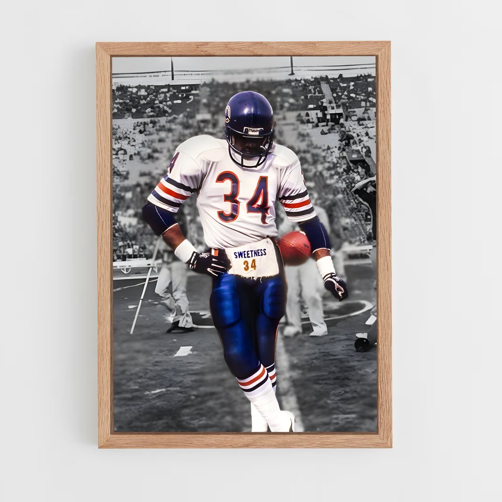 ap-walter payton-1 cadre Bois clair