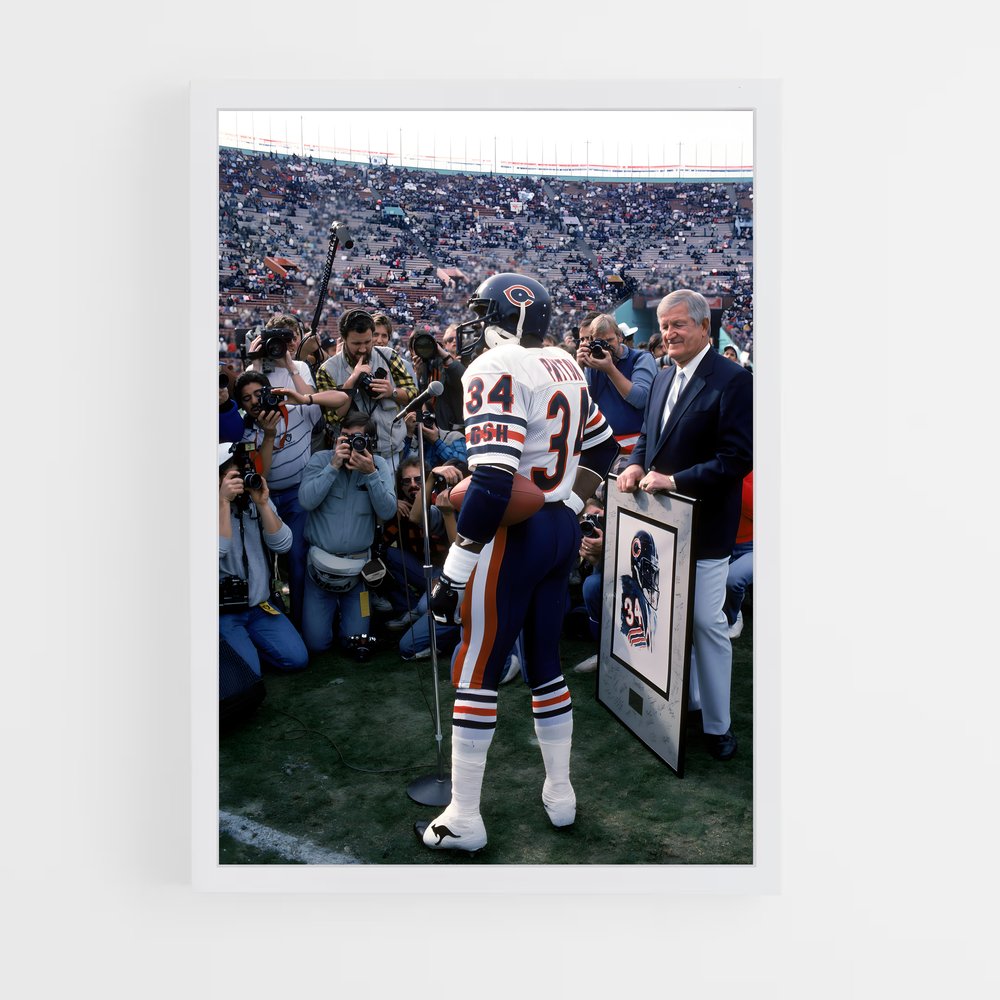 ap-walter payton-2 cadre Blanc