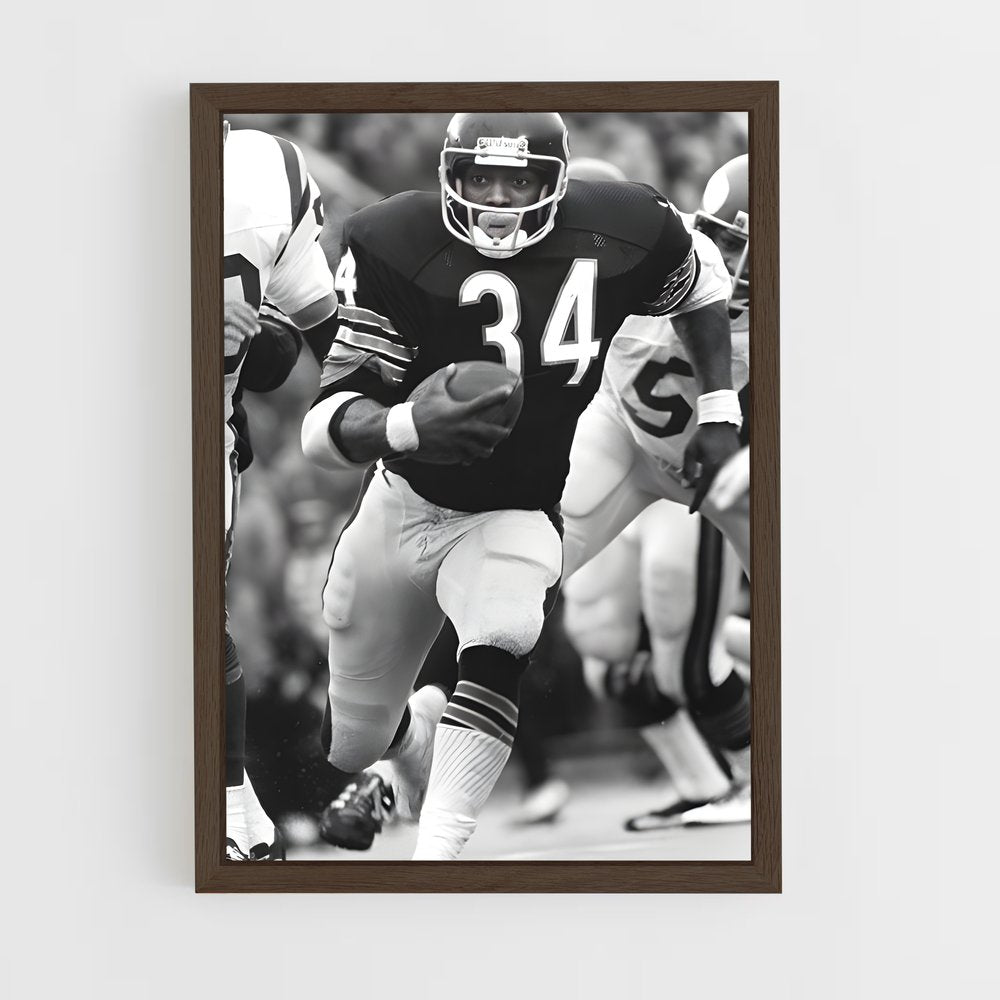ap-walter payton-4 cadre Bois foncé