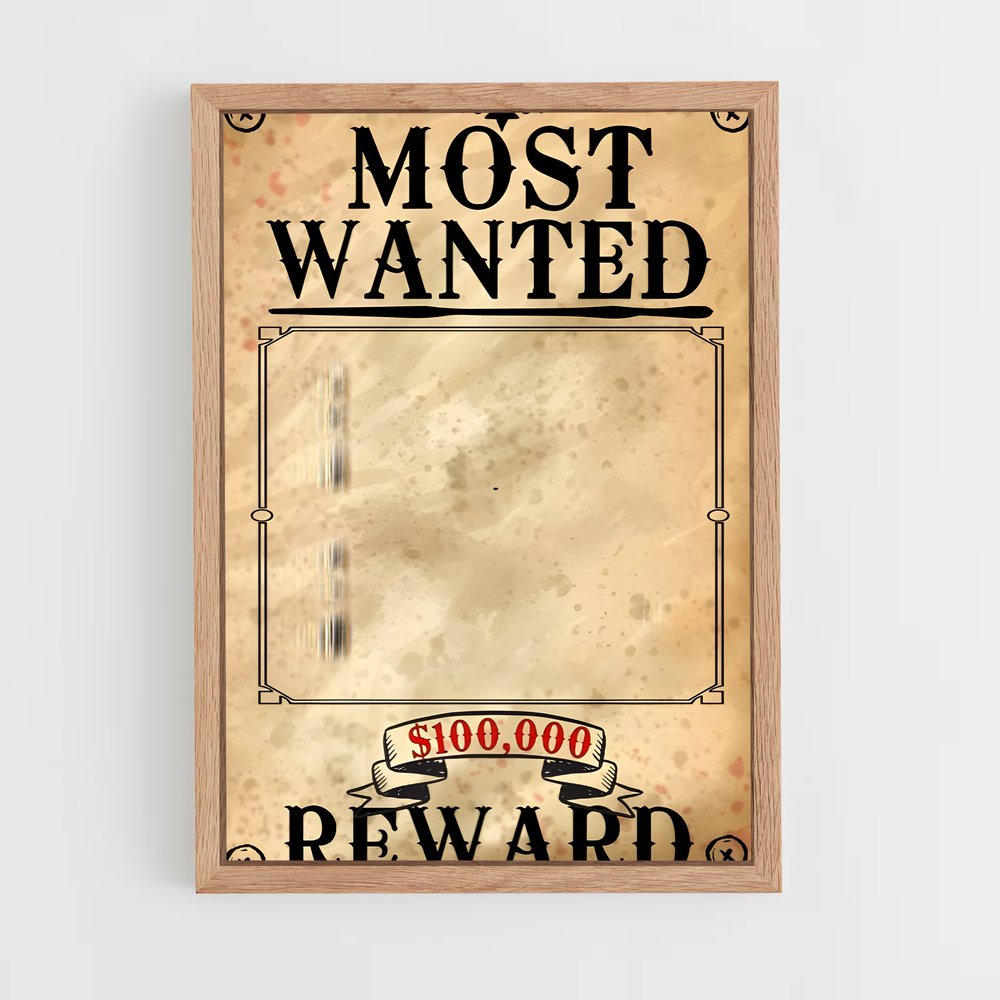 ap-wanted poster-1 cadre Bois clair