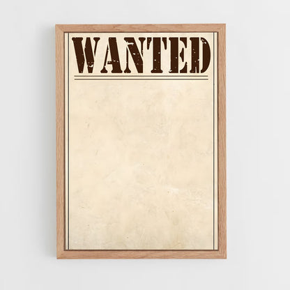 ap-wanted poster-2 cadre Bois clair