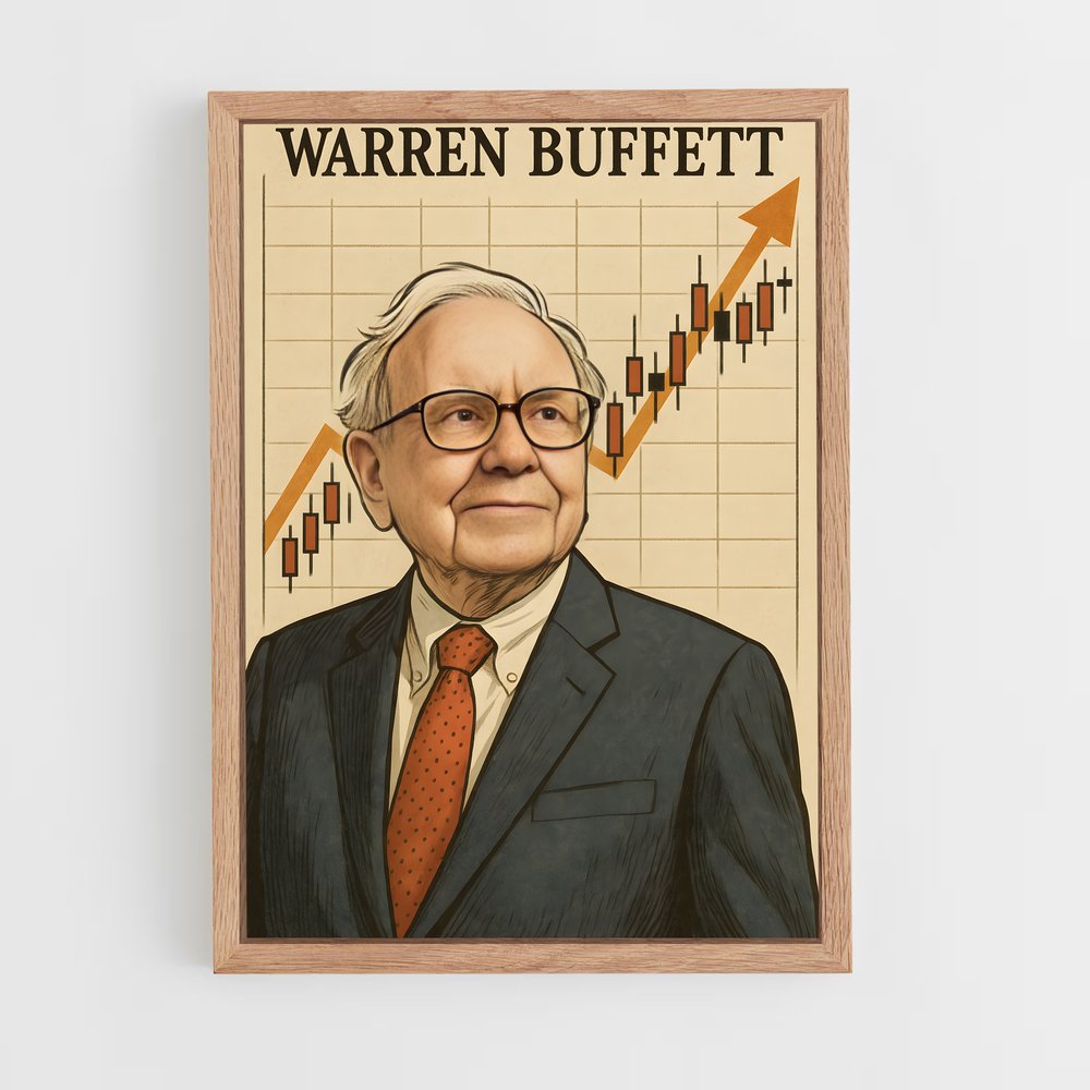 ap-warren buffett-2 cadre Bois clair