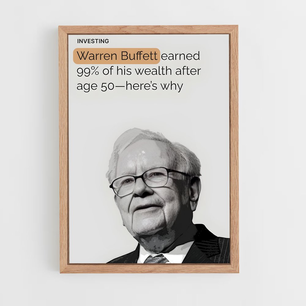 ap-warren buffett-3 cadre Bois clair