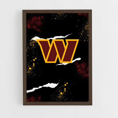 ap-washington commanders-1 cadre Bois foncé