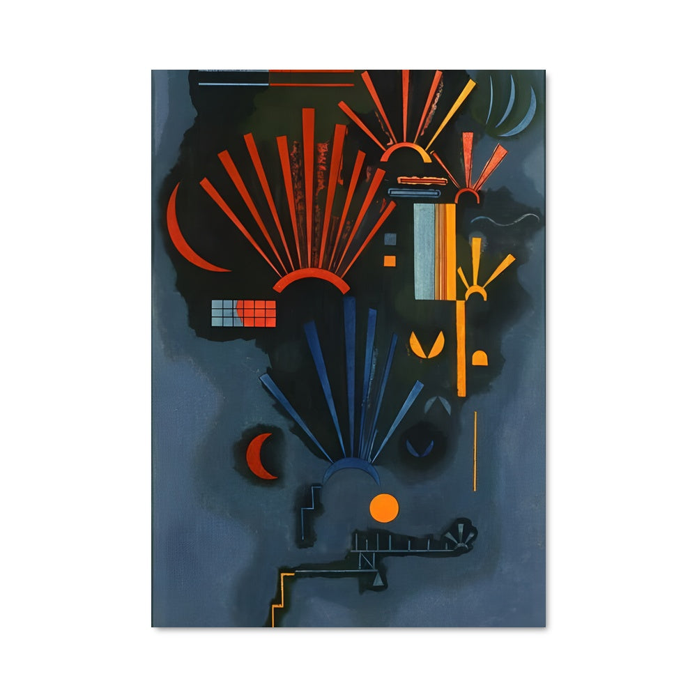 Poster Abstraction Rouge et Noire