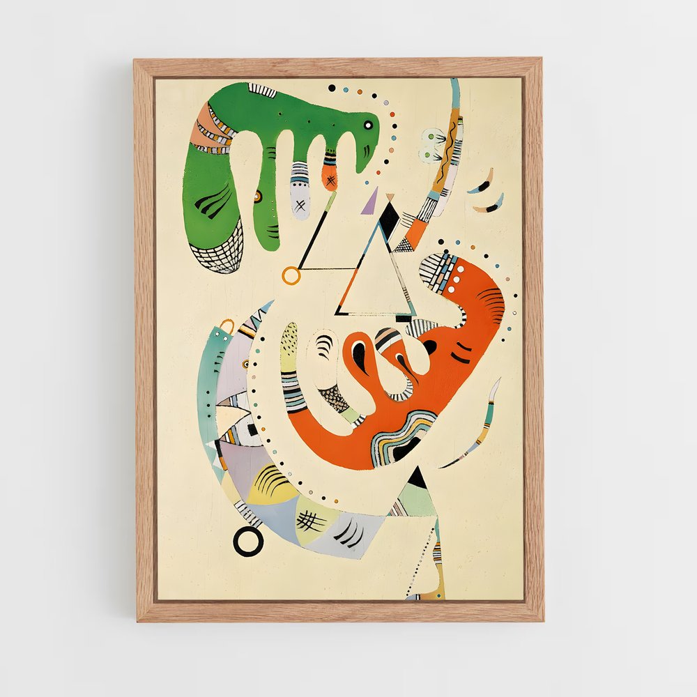 ap-wassily kandinsky-3 cadre Bois clair