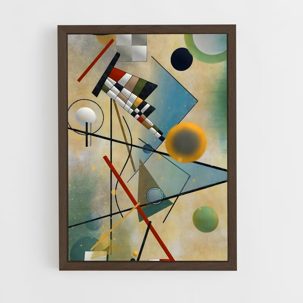 ap-wassily kandinsky-7 cadre Bois foncé