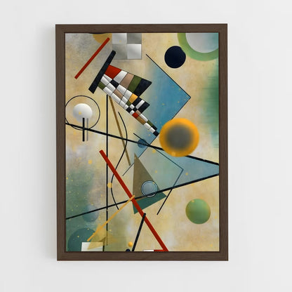 ap-wassily kandinsky-7 cadre Bois foncé