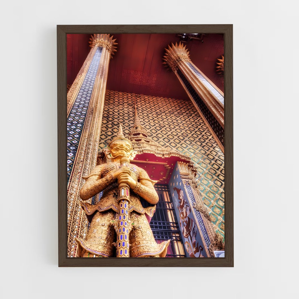 ap-wat phra kaew-3 cadre Bois foncé
