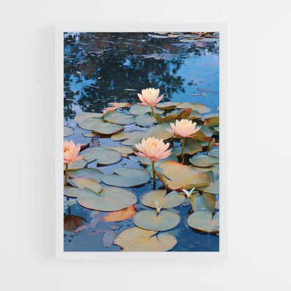 ap-water lily-2 cadre Blanc
