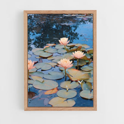 ap-water lily-2 cadre Bois clair