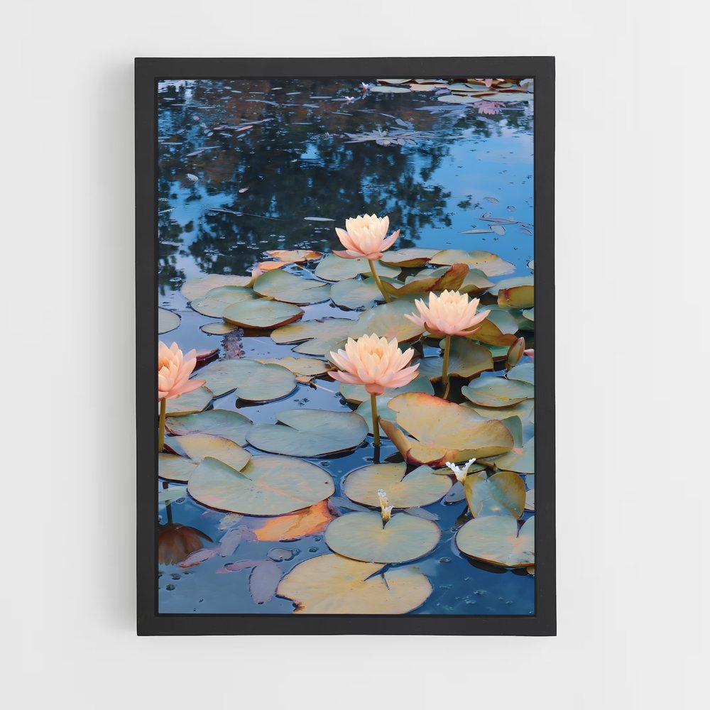 ap-water lily-2 cadre Noir