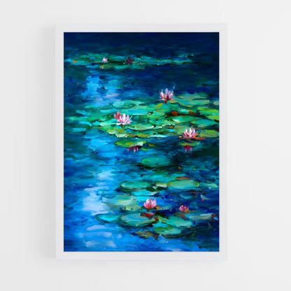 ap-water lily-7 cadre Blanc