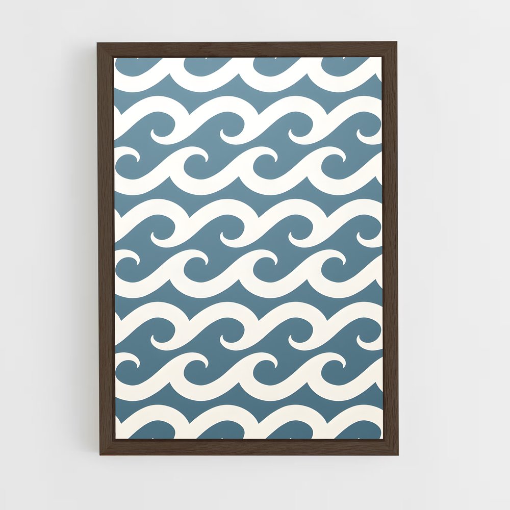ap-wave patterns-2 cadre Bois foncé