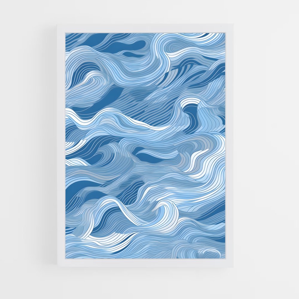 ap-wave patterns-4 cadre Blanc