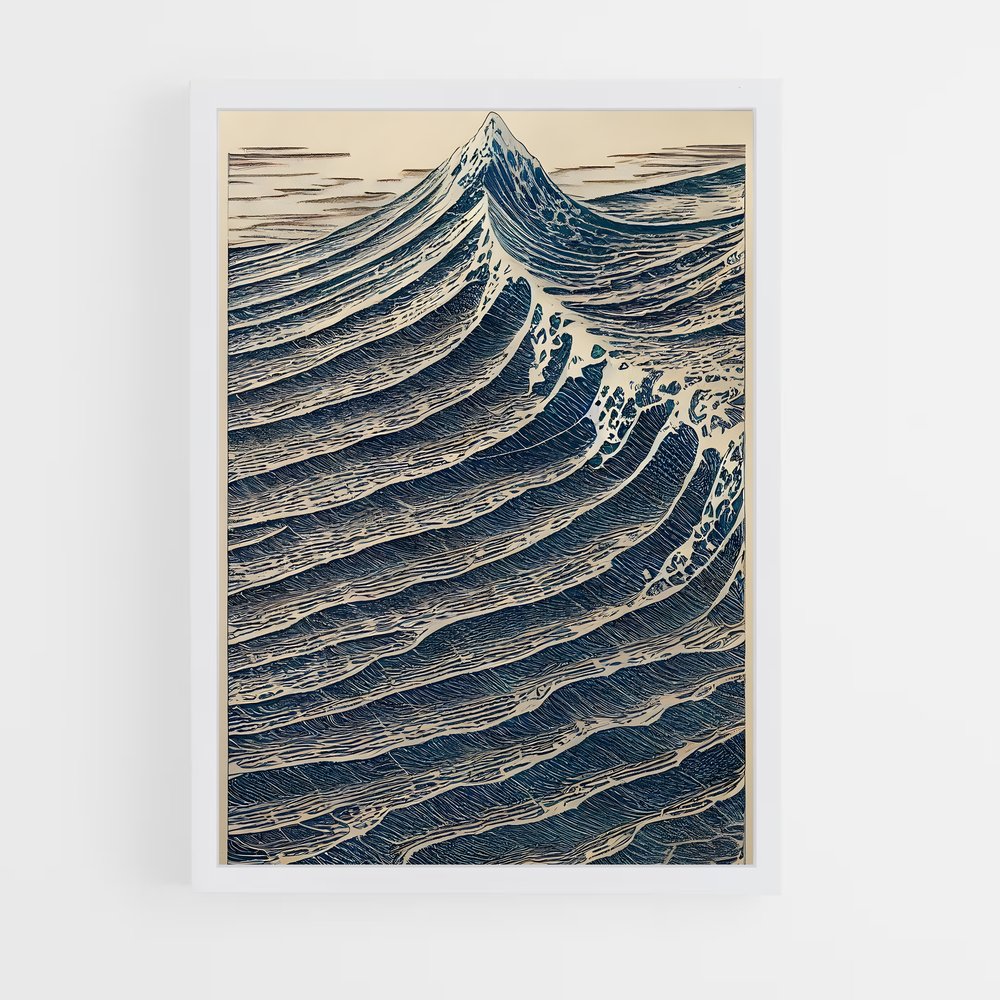 ap-wave patterns-5 cadre Blanc