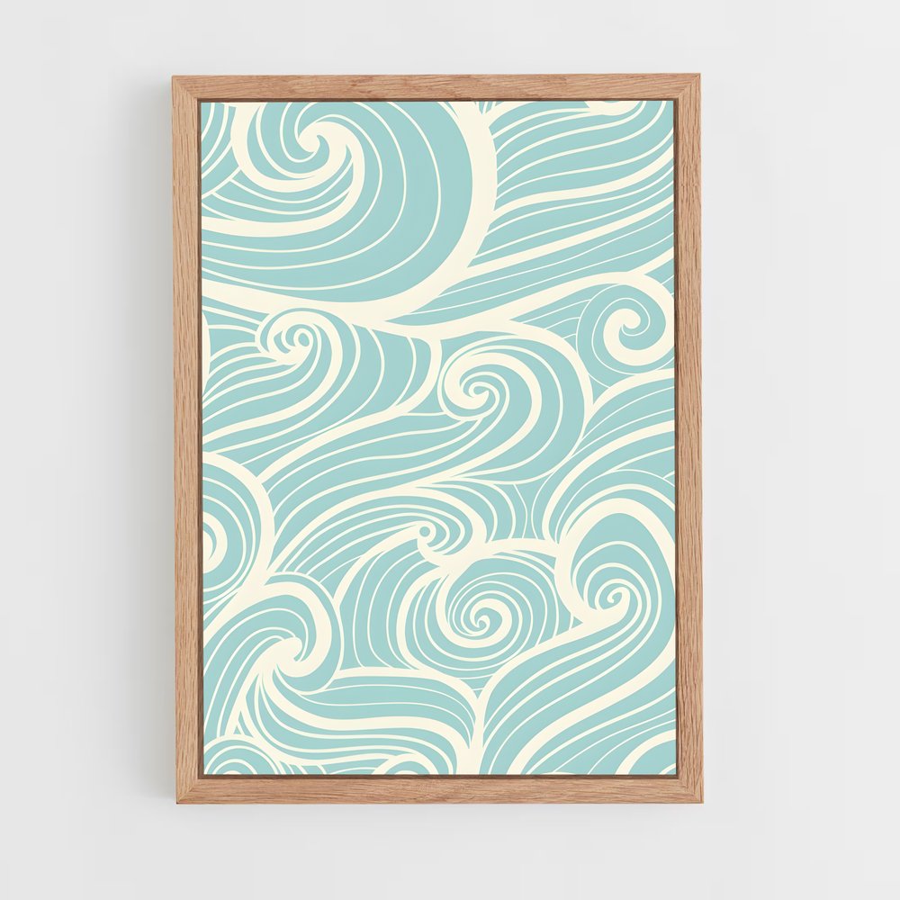 ap-wave patterns-6 cadre Bois clair