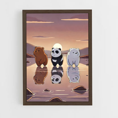 ap-we bare bears-4 cadre Bois foncé