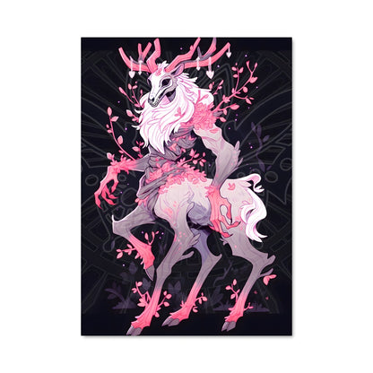 Poster Licorne Rose