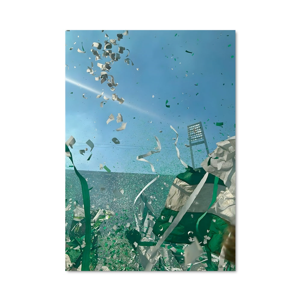 Poster Vert et Blanc en Fête