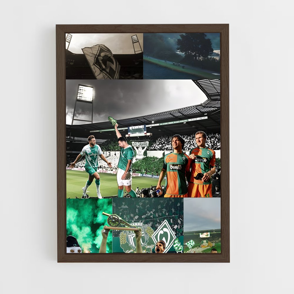 ap-werder bremen-8 cadre Bois foncé