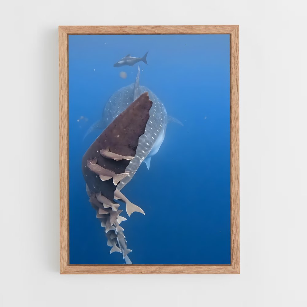 ap-whale shark-9 cadre Bois clair