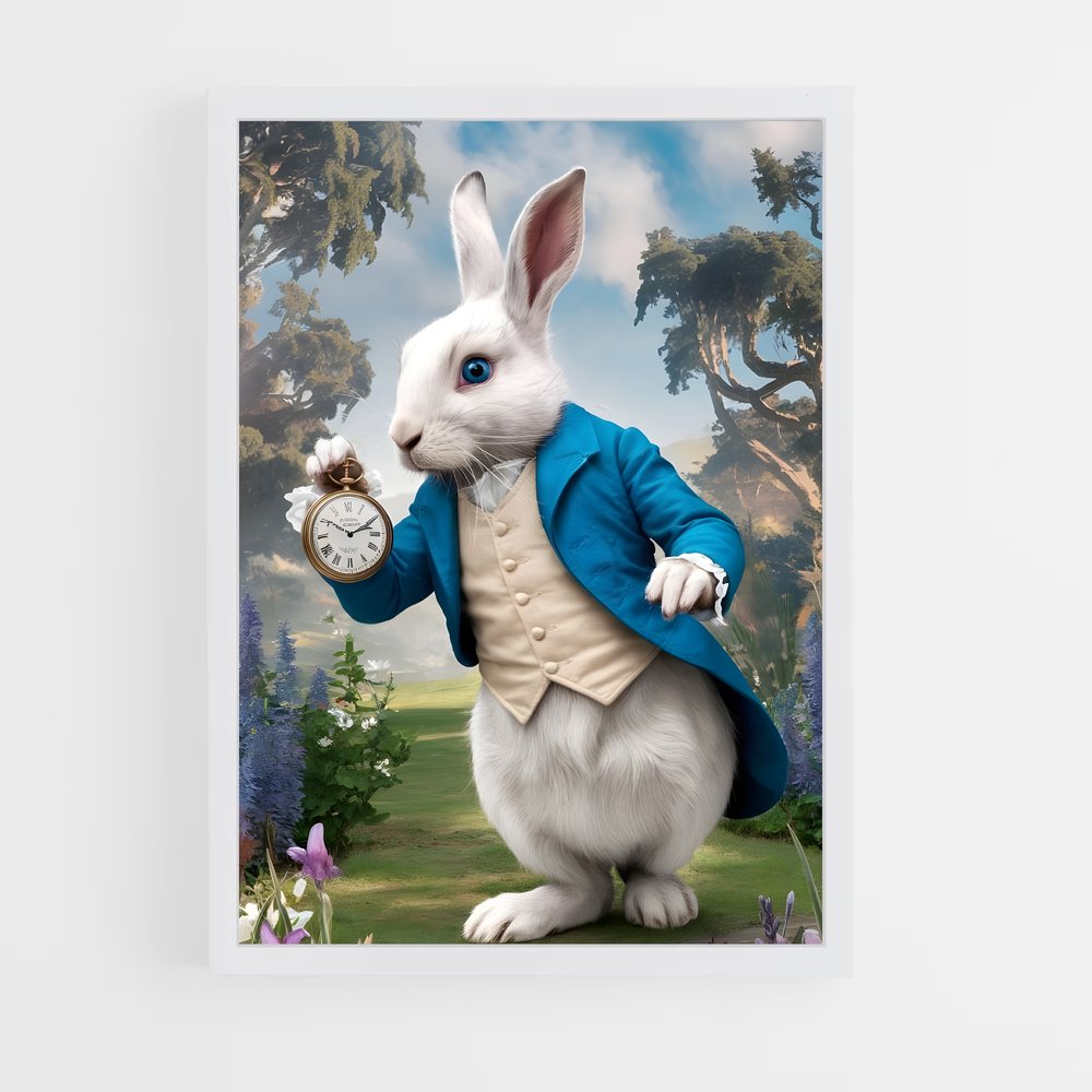 ap-white rabbit-1 cadre Blanc
