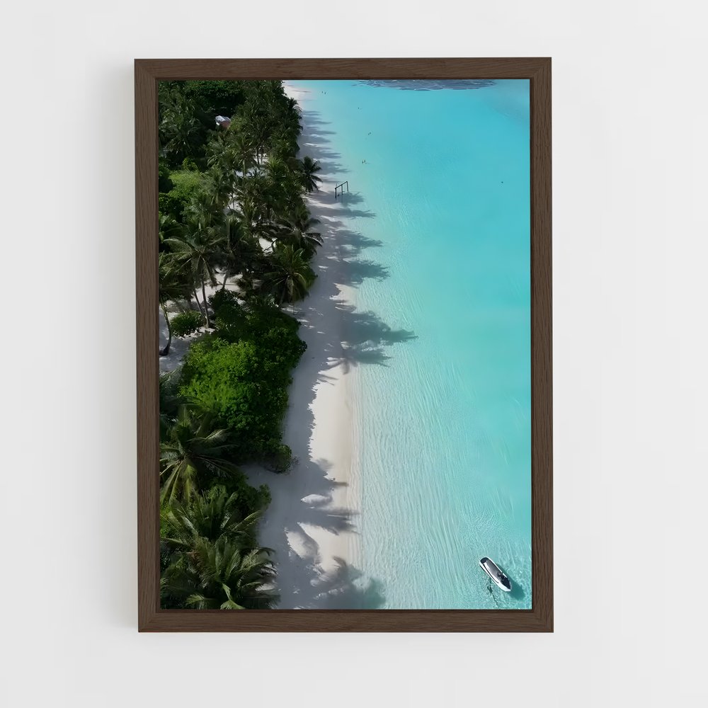 ap-white sand beach-10 cadre Bois foncé
