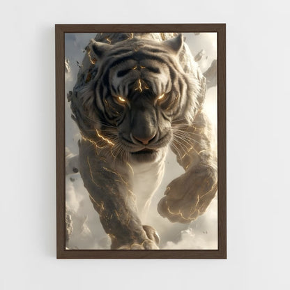 ap-white tiger-16 cadre Bois foncé