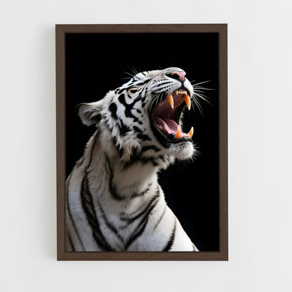 ap-white tiger-17 cadre Bois foncé
