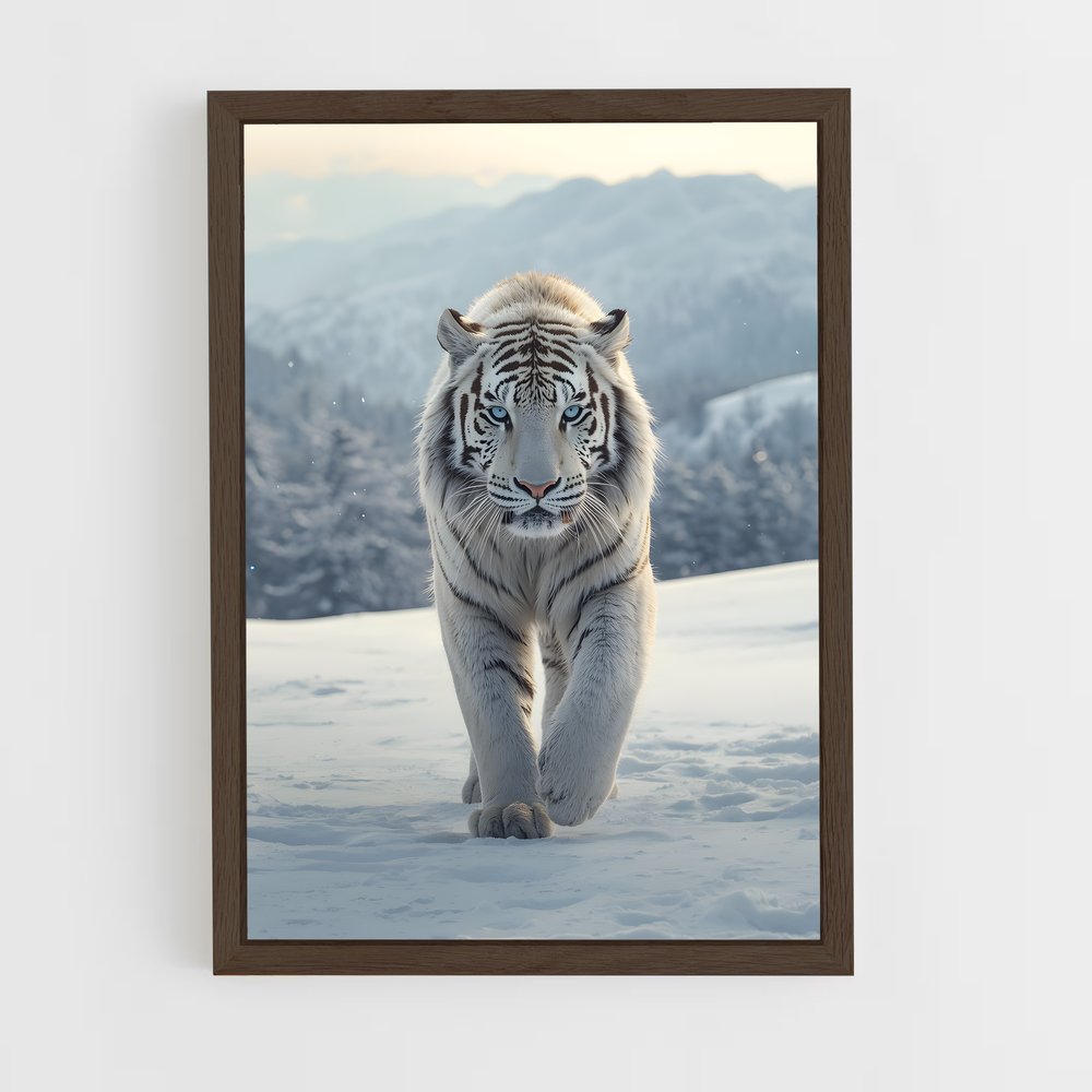 ap-white tiger-18 cadre Bois foncé