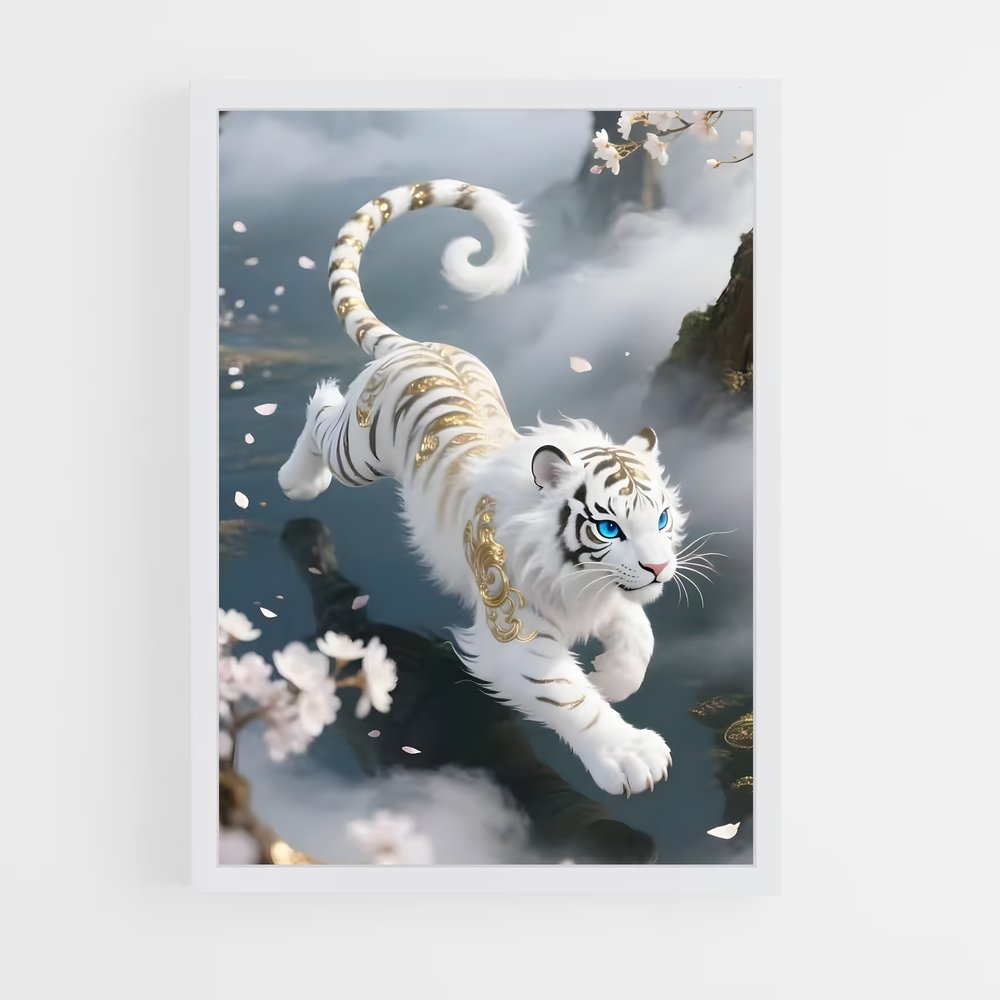 ap-white tiger-3 cadre Blanc