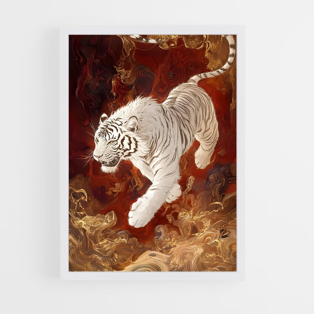 ap-white tiger-6 cadre Blanc