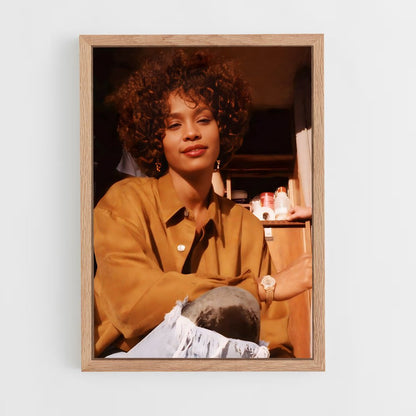 ap-whitney houston-2 cadre Bois clair